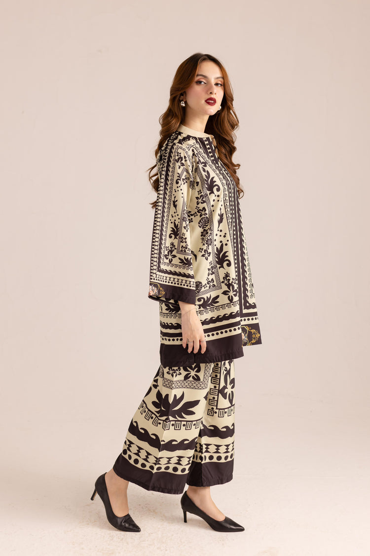 “Elegant Khaddar Two-Piece Suit for Timeless Style”